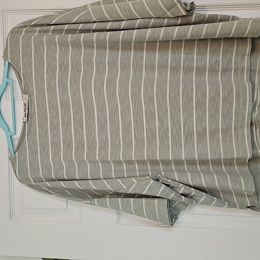 NWT Three Bird Nest Dreamy Daze Striped Sage Green Women's Top - Picture 7 of 16